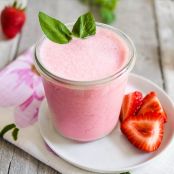 Smoothies de morango refrescante