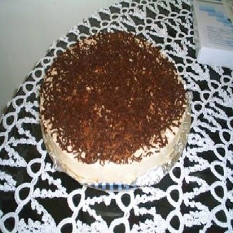 Torta cremosa de banana com chocolate