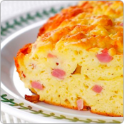 Bolo de queijo e presunto