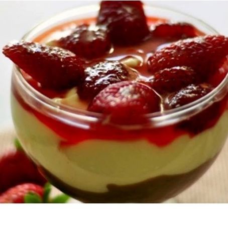 Creme Misto de Morango e Chocolate