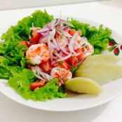 Ceviche de pitu ou camarão - Etapa 1