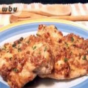 Frango assado com creme de cebola e maionese