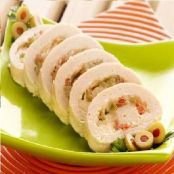 Rocambole de frango recheado