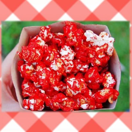 Pipoca doce vermelha