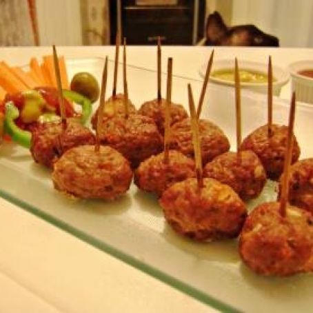 Bolinho de carne moída assado