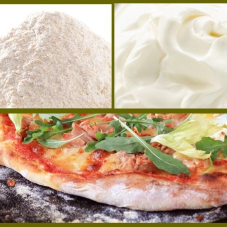 Massa de pizza com 2 ingredientes