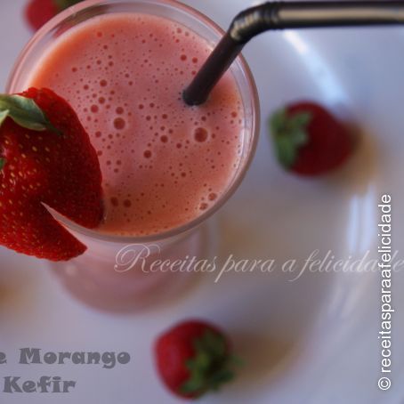 Batido de Kefir com Morango