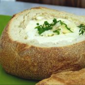 Sopa de Palmito Pupunha no Pão