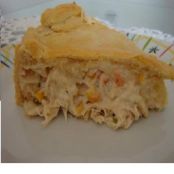 Torta de Frango com Creme de Leite e Mussarela