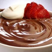 Mousse de chocolate com morango