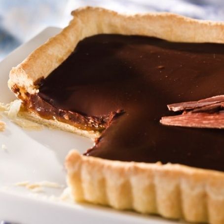 Torta de Caramelo e Chocolate