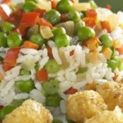 Arroz a grega com mussarela