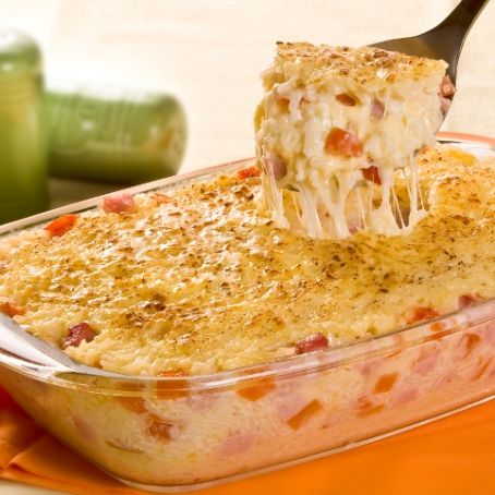 Arroz de forno com queijo