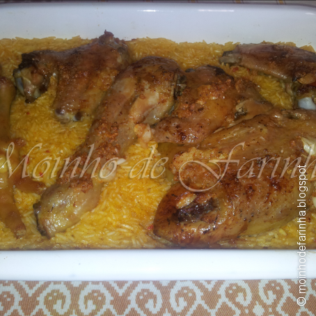 Arroz de forno com frango