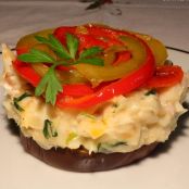 Bacalhau com coroa de pimentos