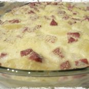 Batatas Gratinadas com Bacon