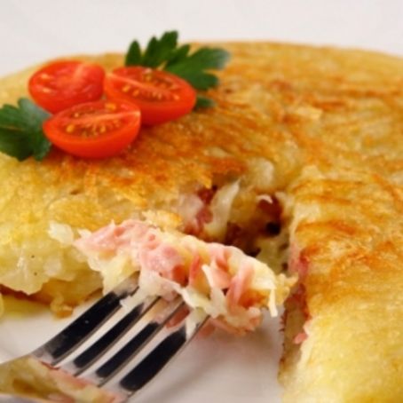 Batata Recheada com Presunto e Queijo