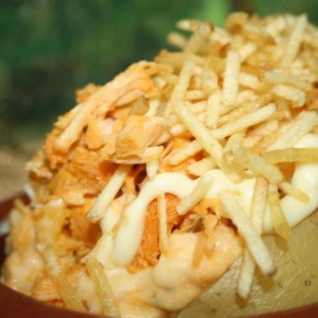 Batata recheada de frango