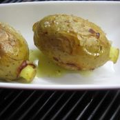 Batatas assadas com bacon e Salva