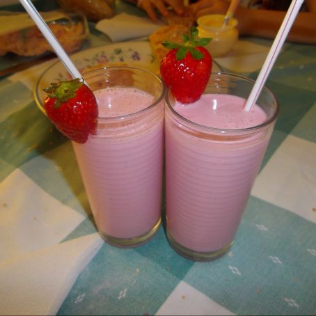 Iogurte de morango caseiro