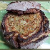 Broa com recheio de bacalhau