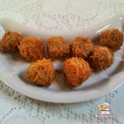 Bolinhas de queijo com cabelinho de anjo