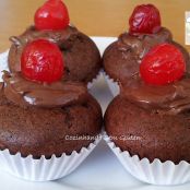 Cupcake de chocolate com Nutella sem glúten