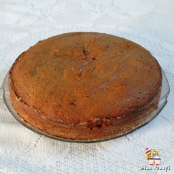 Bolo de ameixa e licor de cacau