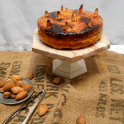 Bolo de amêndoa com gema queimada recheado de doce de ovos pobres - Etapa 3