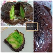 bolo de iogurte com ganache de chocolate