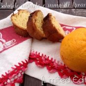 Bolo de sumo de laranja e iogurte