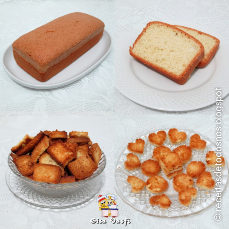 Bolo e biscoitinho de fécula de batata