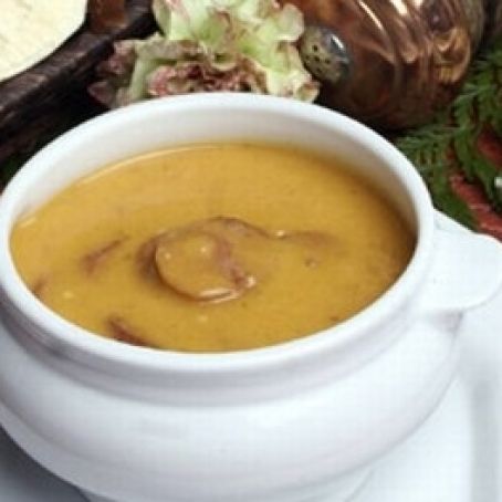 Caldo de Mandioquinha com calabresa