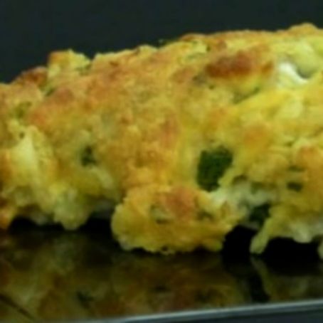 Frango com crosta de queijo