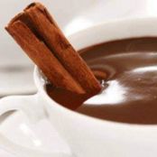 Chocolate quente com barra de chocolate 