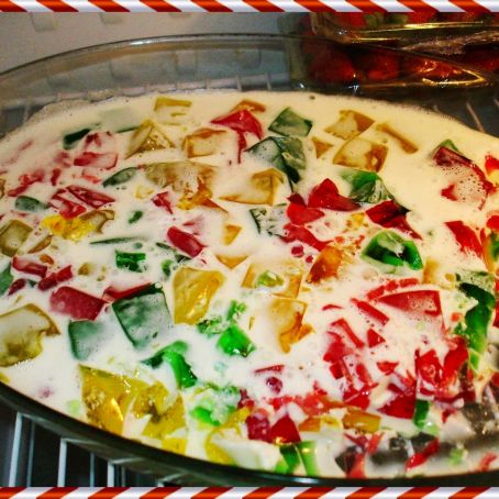 Gelatina colorida de verão