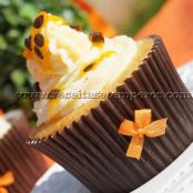 Cupcake de maracujá com chocolate branco