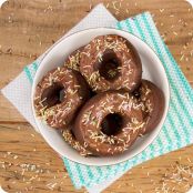 Donuts de chocolate com Nutella