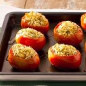 Tomates assados e recheados