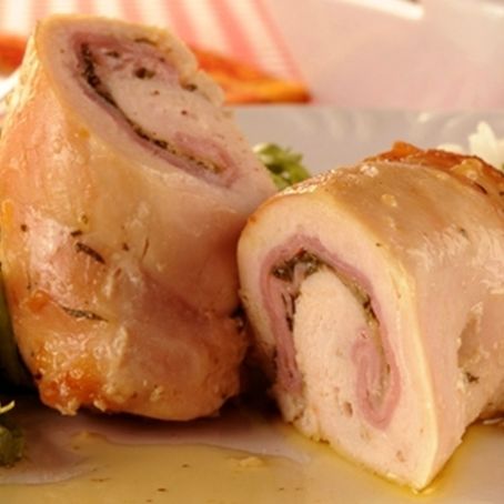 Frango à Rolê com Presunto e Queijo