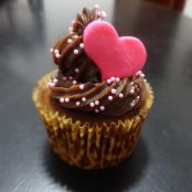 Cupcake de Chocolate com ganache 