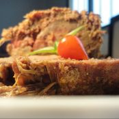 Lombo cozido recheado com linguiça