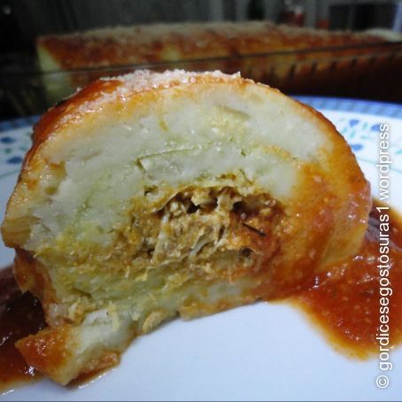 Rocambole de macaxeira