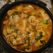 Moqueca de peixe com camarão