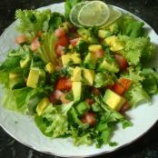 Salada tropical de abacate - Etapa 1