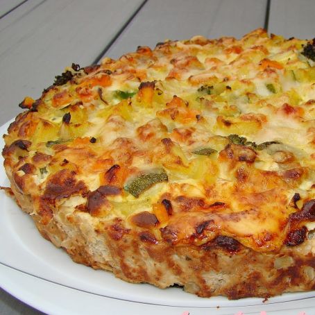 Torta de frango com legumes