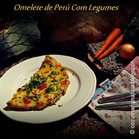 Omelete de Perú e Legumes