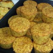 Cupcakes de milho verde,cenoura,coco ralado queimado e linhaça dourada: