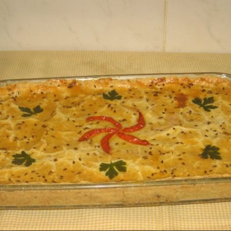 Empadão de frango com margarina