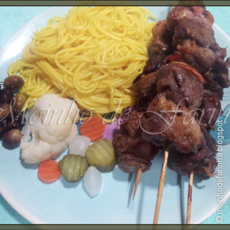 Espetadas de porco (multifry)